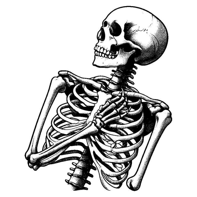 Surprised skeleton