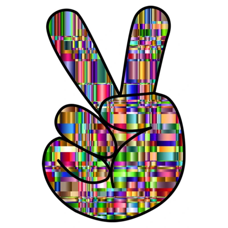 Buntes Peace Symbol - Geschenkidee