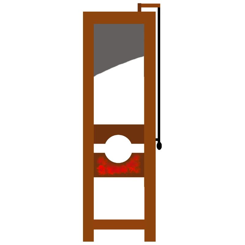 Guillotine case échafaudé exécution horreur