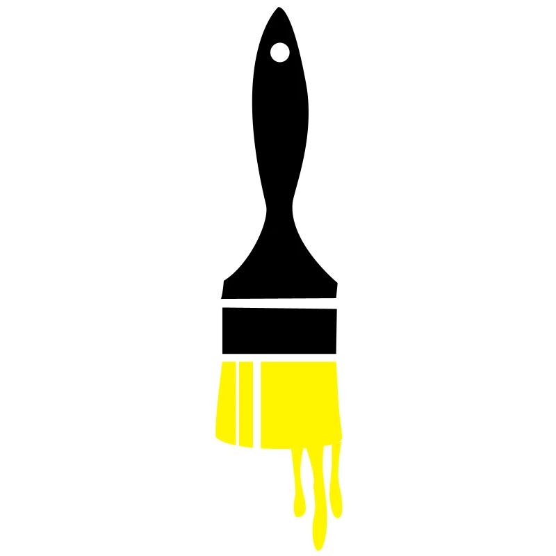 dripping paint brush