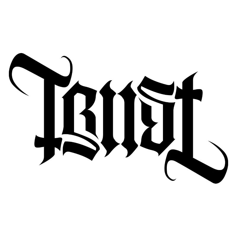 TRUST AMBIGRAM gothique