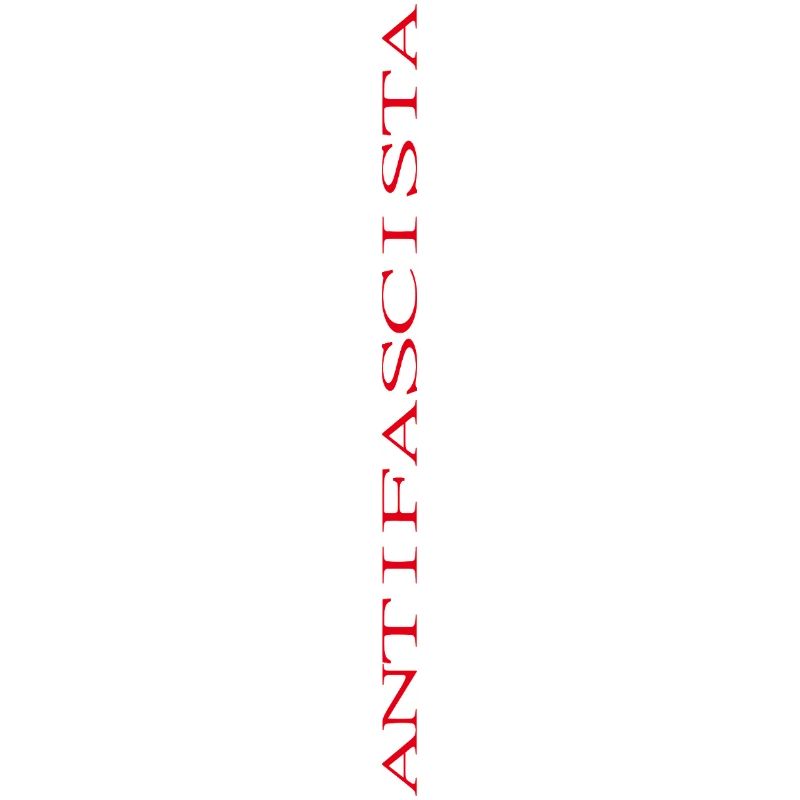Lettrage antifasciste vertical (étiré)