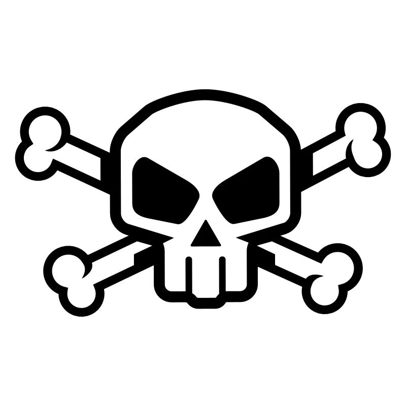 Totenkopf mit Knochen – Comic Skull Design