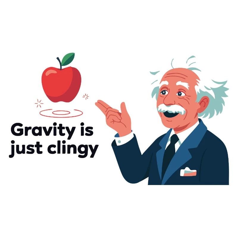 Lustiges Physik-Design – Gravity is just clingy