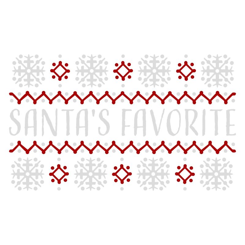 Santa's Favorite Weihnachtspullover Schneeflocken
