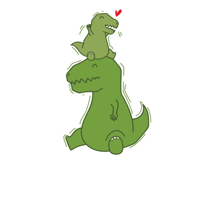 Dino Papa with small T-Rex dinosaur