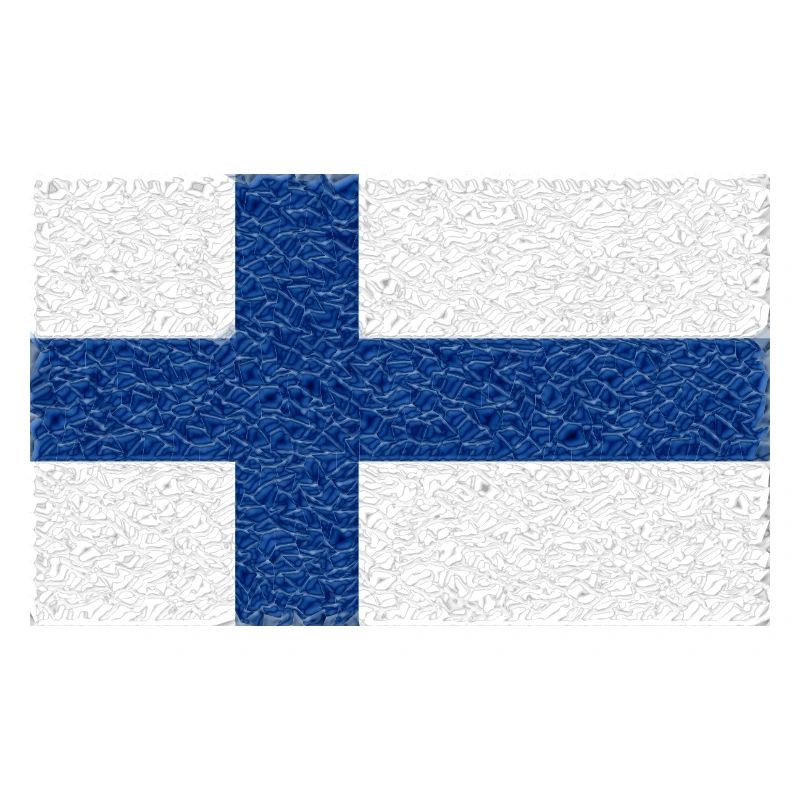 cristal drapeau Finlande