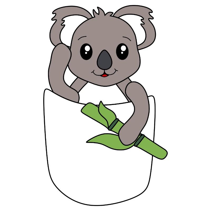 Koala in Brusttasche – süßes Tierdesign