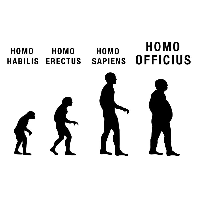 Home Office Homo Officius Evolution Office Humor