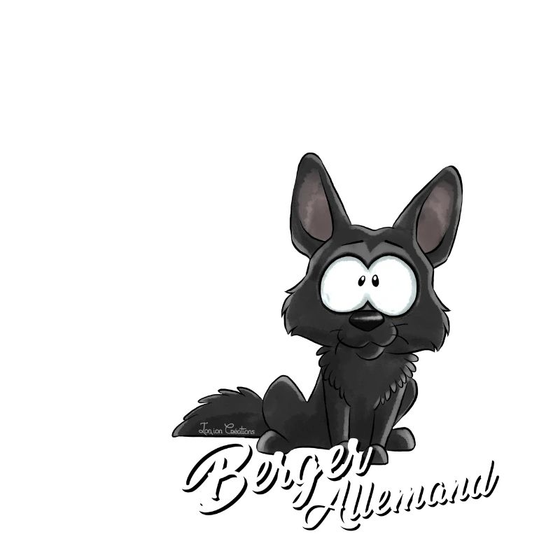 Ich bin Deutscher Schäferhund - schwarz - blancFR