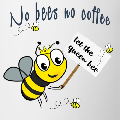 Save the bees with this cute design! Steun de bij - Mok