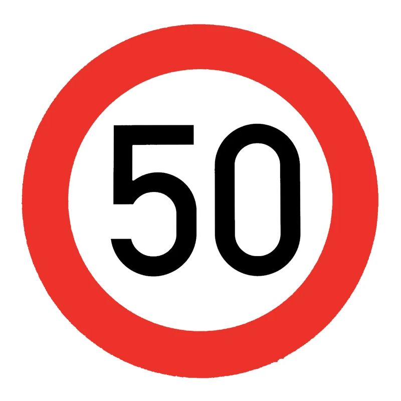 50 Schild