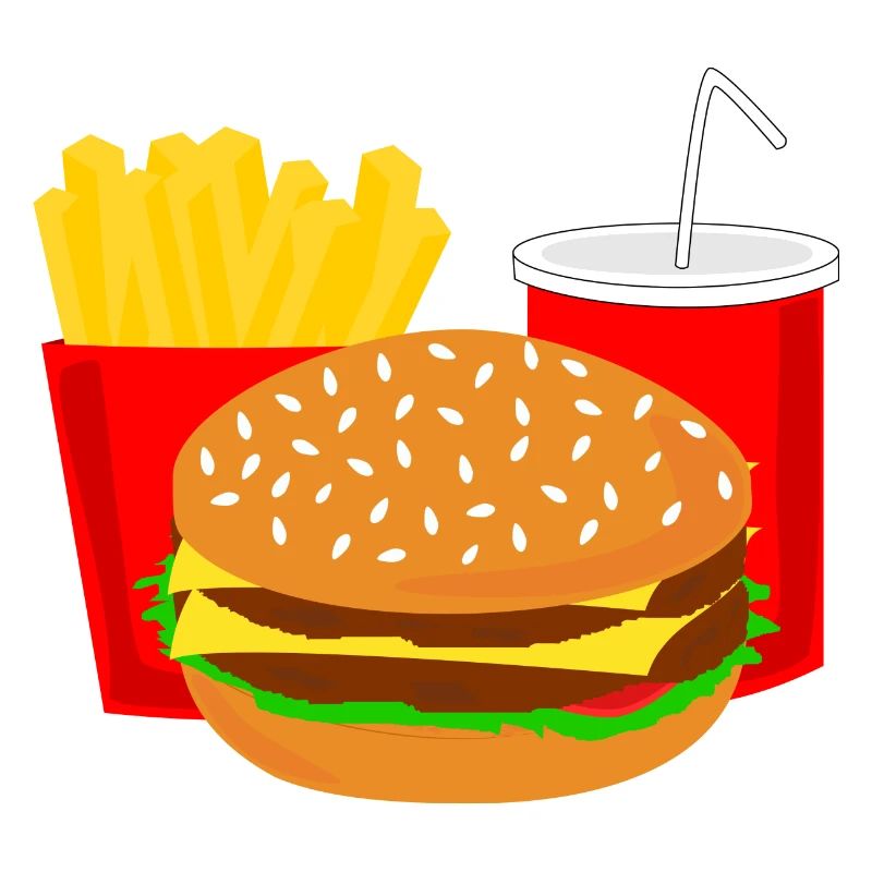 Burger Menu Fast Food Cola Gift Gift Idea