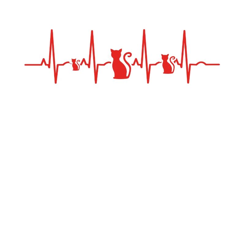 Heartbeat heart ekg evolution human cat gift
