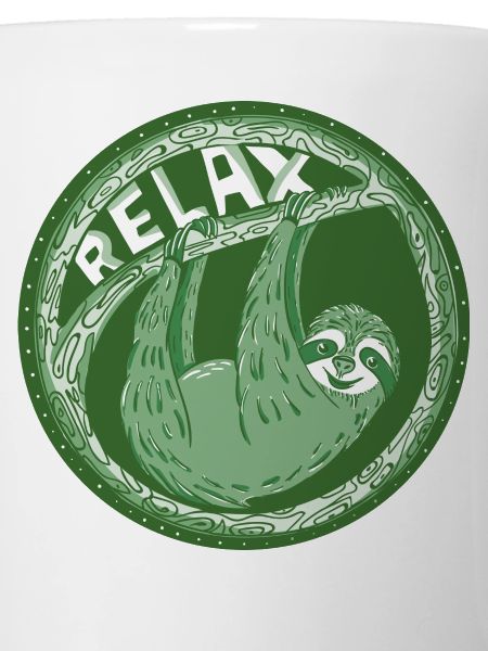 RELAX - pale green sloth
