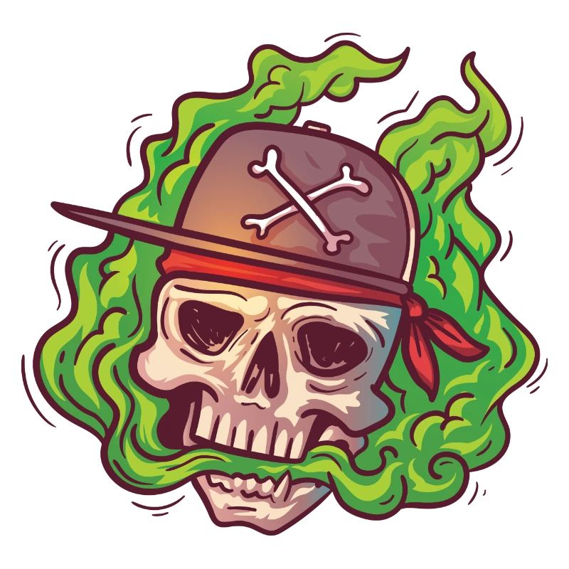 VAPE Totenkopf mit Kappe