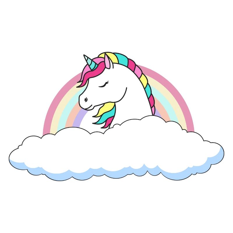 Einhorn über den Wolken
