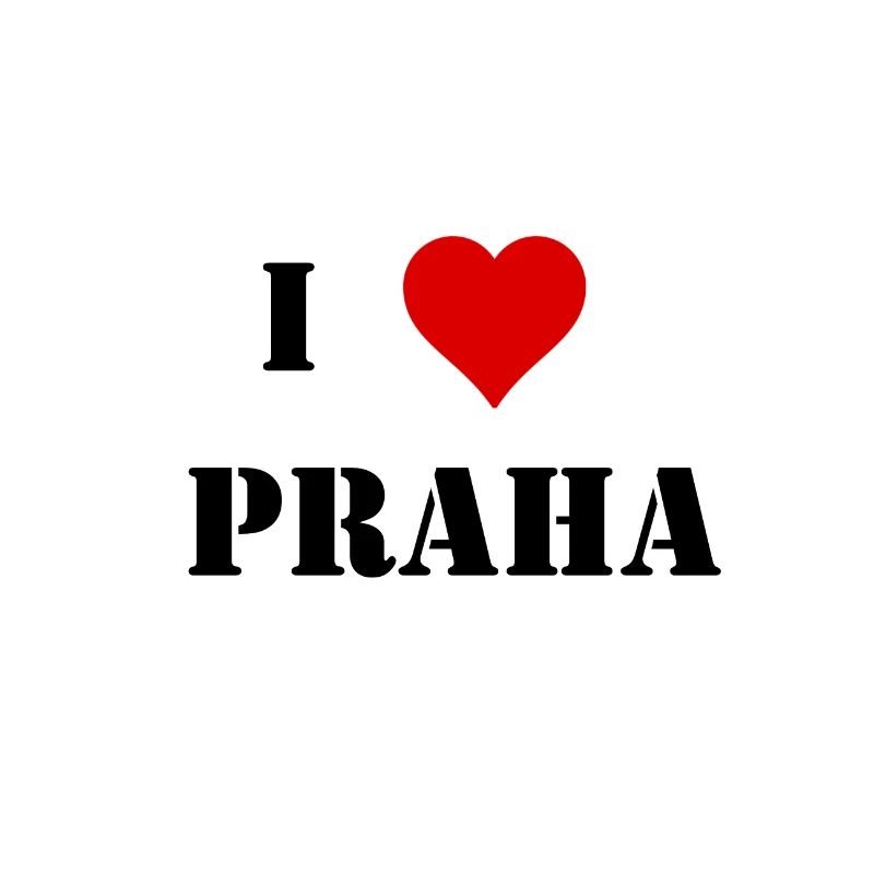I love Prag Tschechisch schwarz Geschenkidee