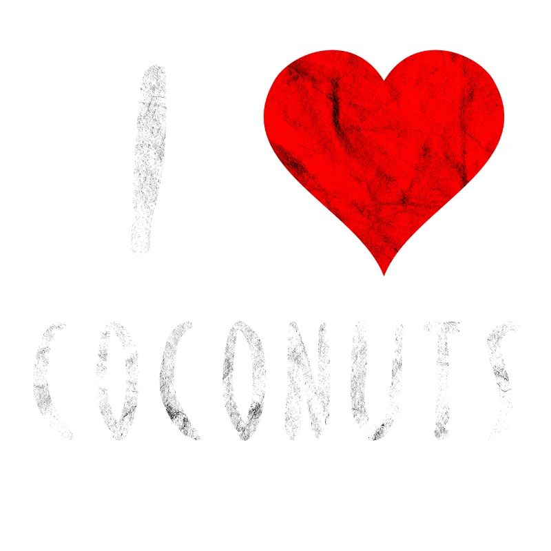 I love Coconuts Coconut Red Heart Gift idea