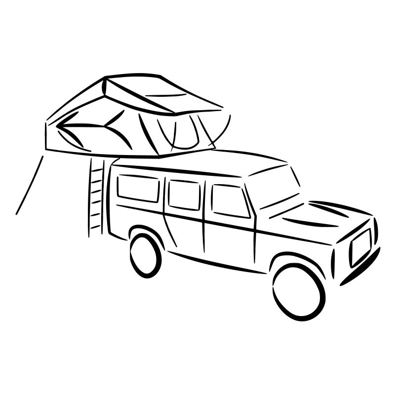 Defender mit Dachzelt, Dachzelt, Dachzeltnomaden
