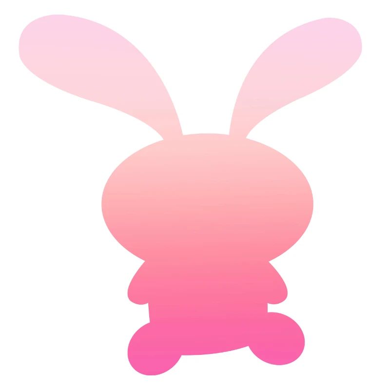 Großer Pinker Hase Design/Logo
