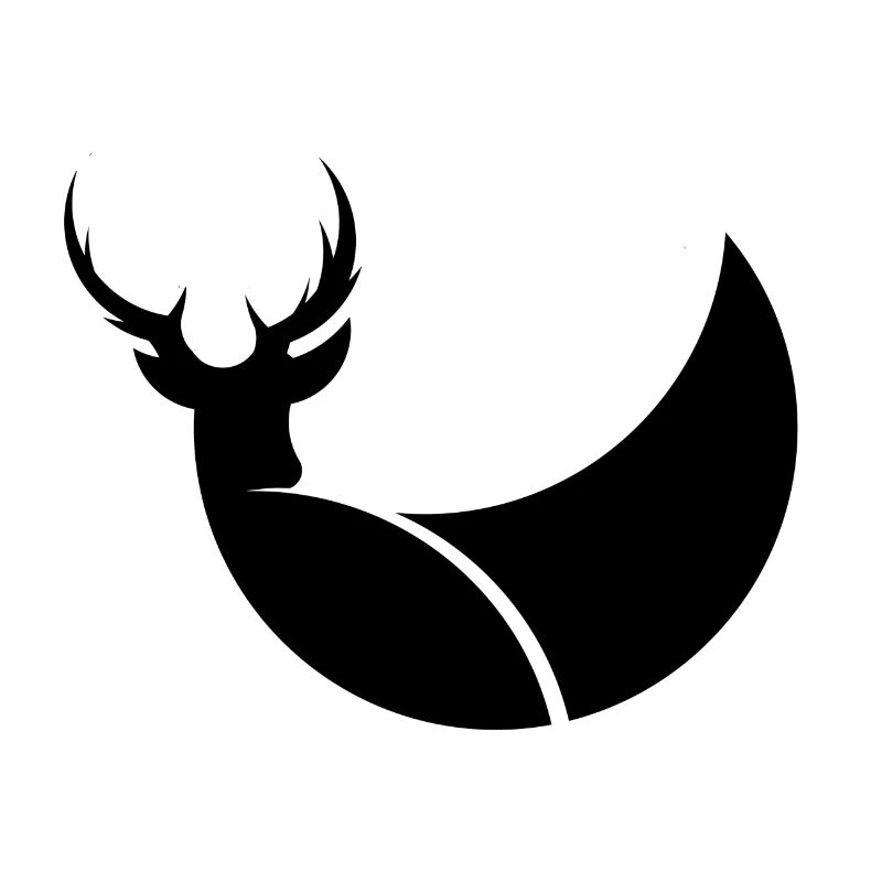 Deer illustration graphic gift idea logo