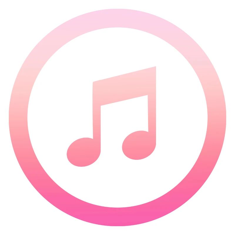 Conception simple de musique rose simple / symbole