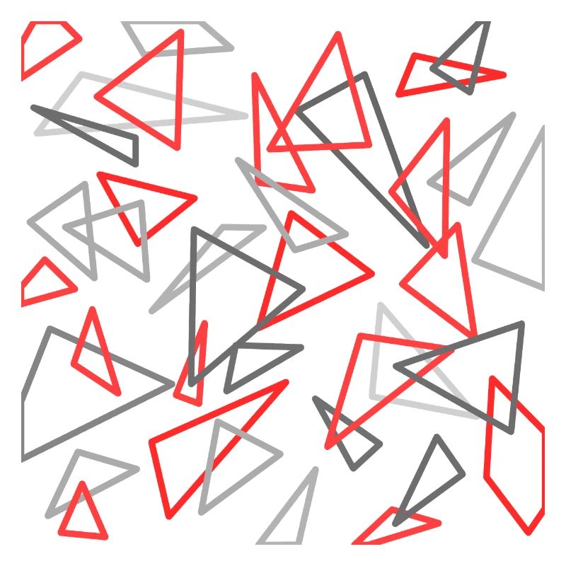 Triangle design rouge / gris