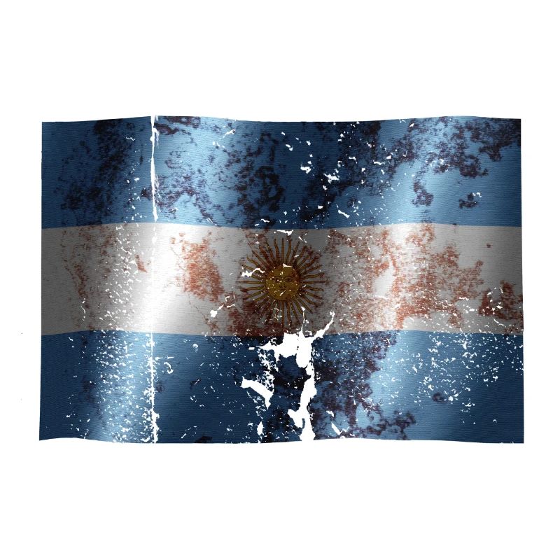 Drapeau de l'Argentine cool vintage utilisé sport look