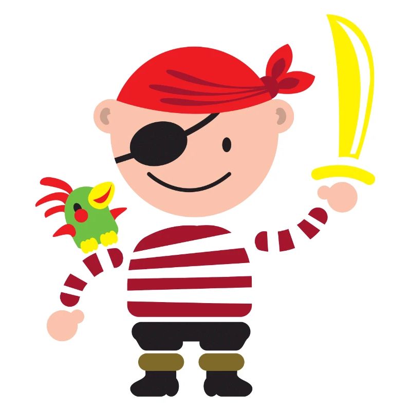 Petit pirate avec le perroquet