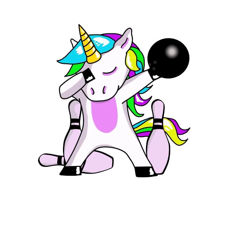 Bowling Unicorn Dabbing Einhorn cône