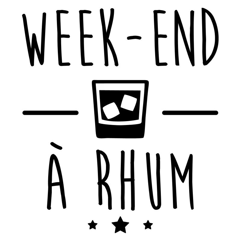 Weekend rum, aperitif gift, alcohol, humor