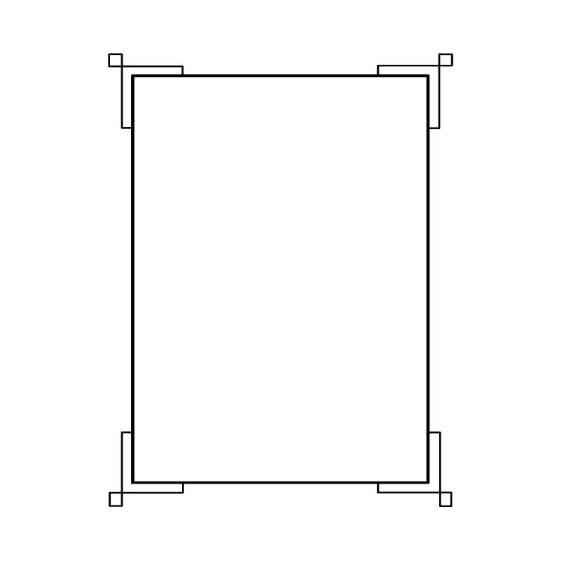 Black border with lines basic text