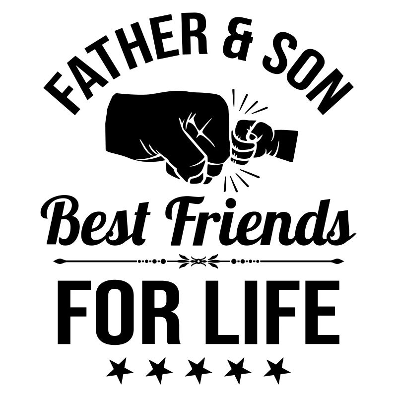 Vater und Sohn beste Freunde Faust Faustschlag