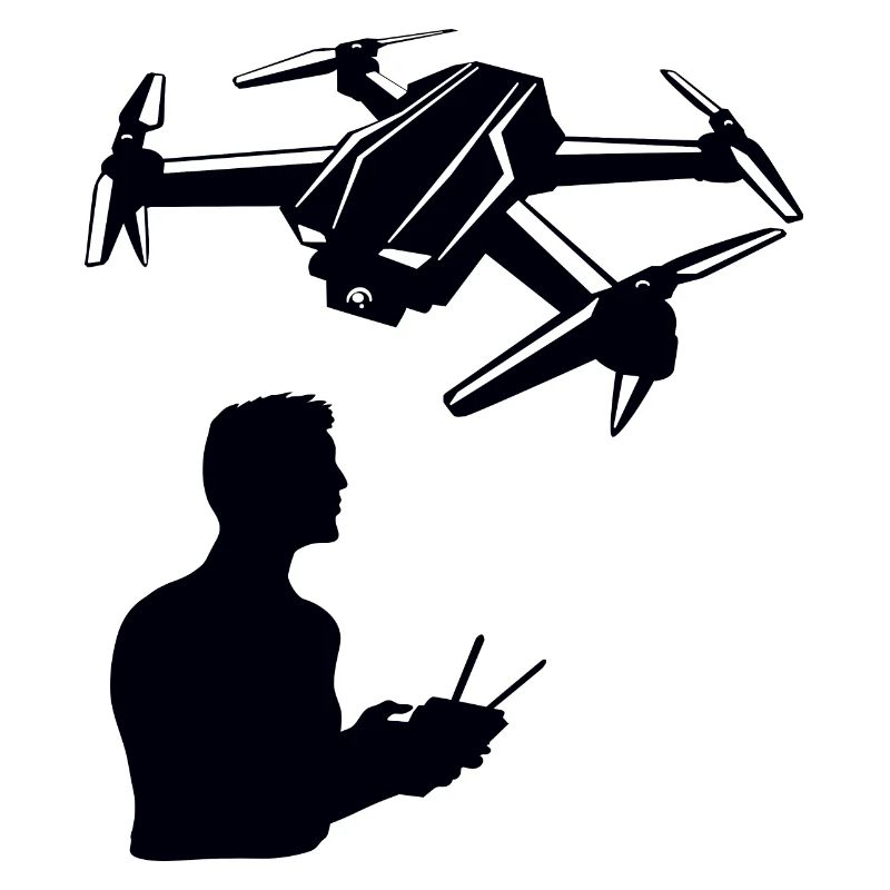 Drone homme avec télécommande