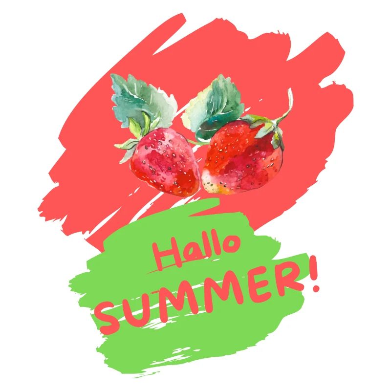 Sommer Essen Erdbeere Ferien