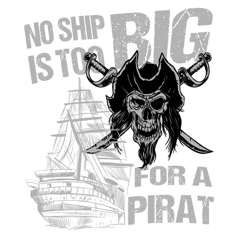 Pirate avec bateau et sabre