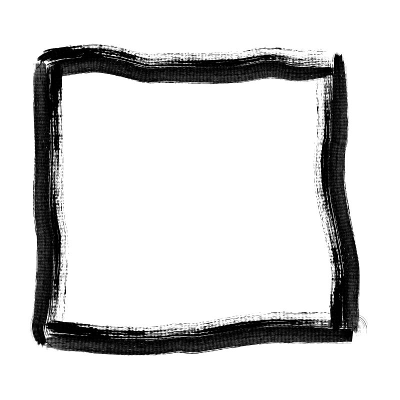 Black Brush Stroke Frame Lines