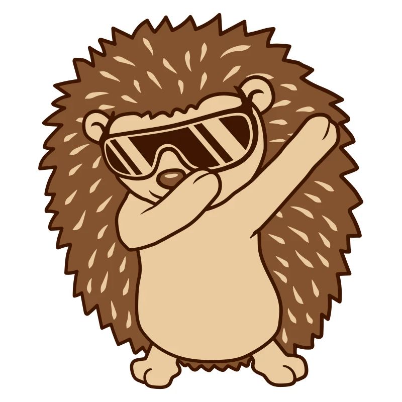 Funny dab dance hedgehog