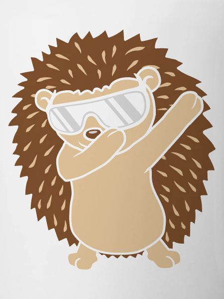Cool funny dabbing hedgehog