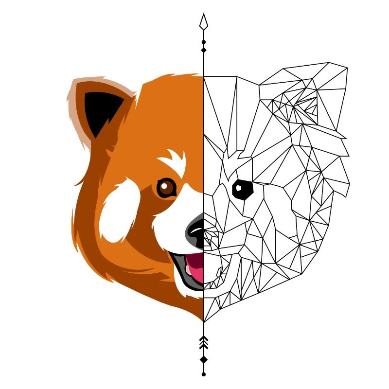 Minimalist red panda