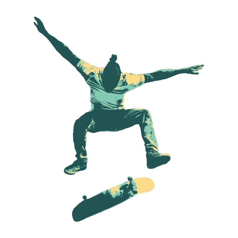 Skatboarder Springen