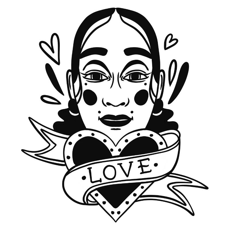 love portrait v2 white