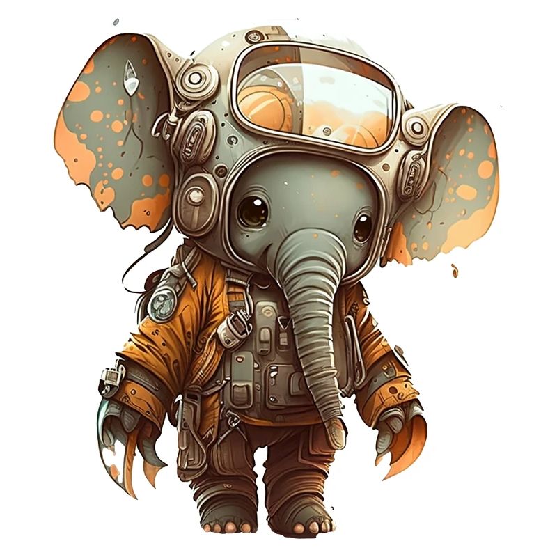 Éléphant en costume de pompier