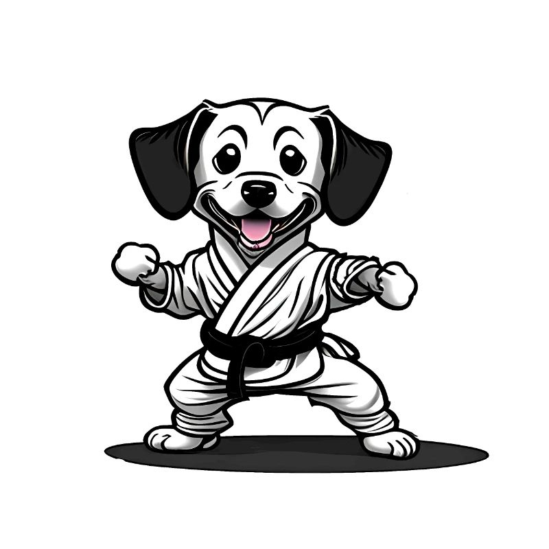 Karate Hund witzig