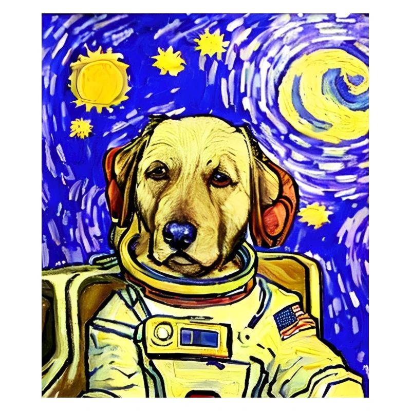 Astronautenhund Van Gogh