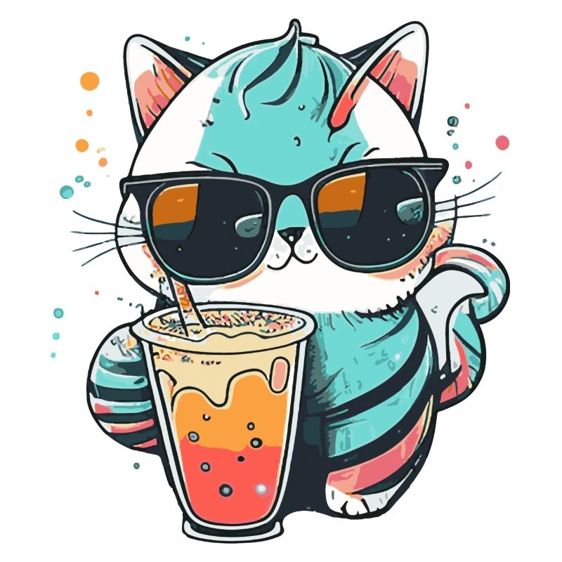 Die coolste Katze am Strand