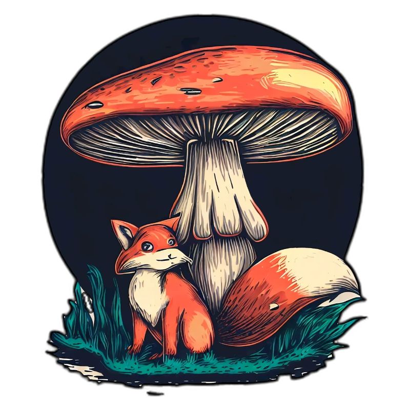 CHAMPIGNON ET RENARD