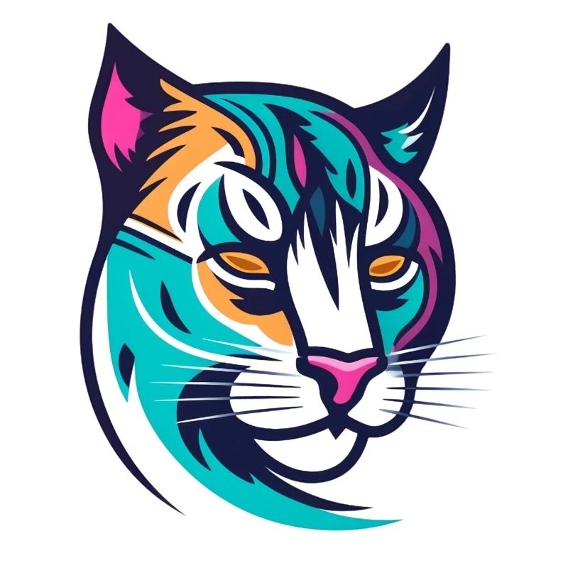 Lynx stylisé coloré