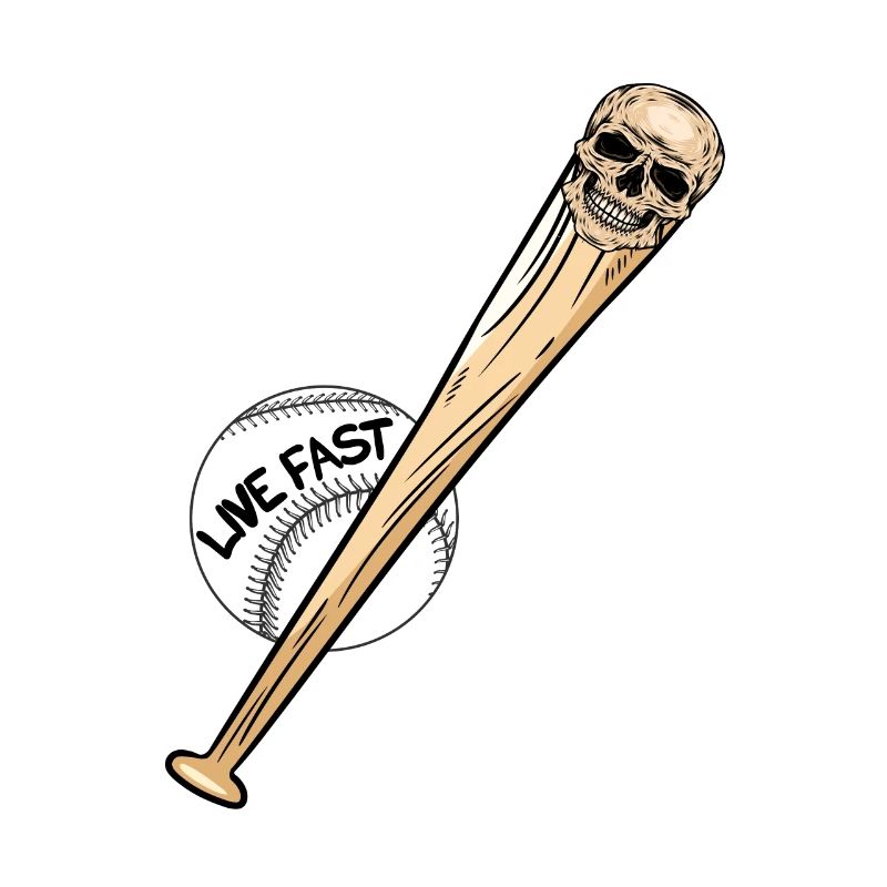 Baseball-Schädel Baseball Skull